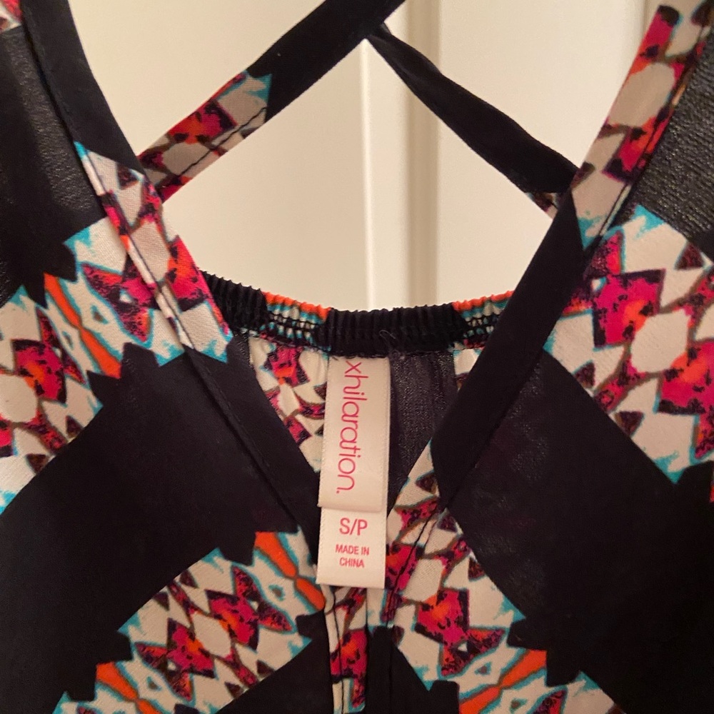 EUC Xhilaration Black and Pink Romper - Picture 7 of 7